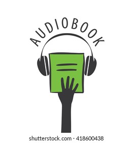 Audiobook. Vector logo template