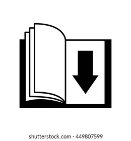 Audiobooks and online learning concept represented by book icon. Isolated and flat illustration. 