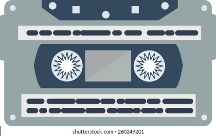 audiocassette flat design