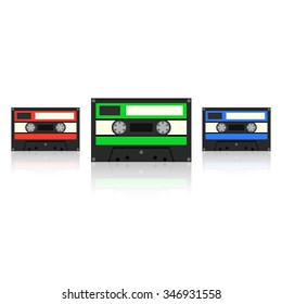 Audiocassette. Vector Illustration