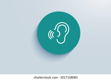 Audiology And Speech Therapy Icon Vector Design