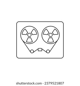 Audion tape recording icon design. isolated on white background. vector illustration