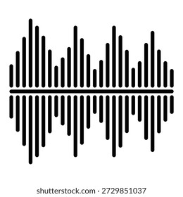 Audiófilo Ecualizador Onda Línea Música Icono Silueta Vector Simple Stock Line Art