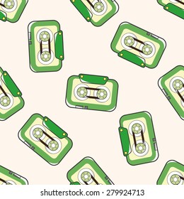 Audiotape , cartoon seamless pattern background
