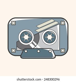 Audiotape theme elements vector,eps