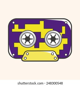 Audiotape theme elements vector,eps