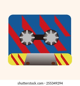 Audiotape theme elements vector,eps