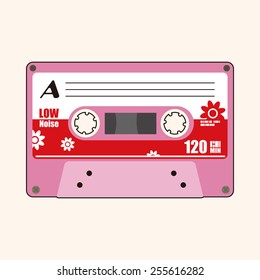 Audiotape theme elements vector,eps