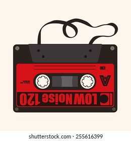 Audiotape theme elements vector,eps