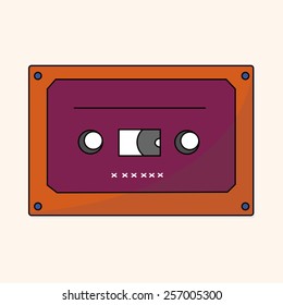 Audiotape theme elements vector,eps