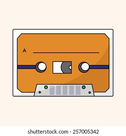 Audiotape theme elements vector,eps