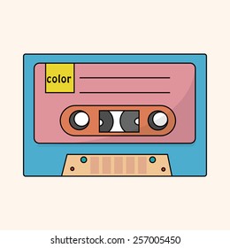 Audiotape theme elements vector,eps