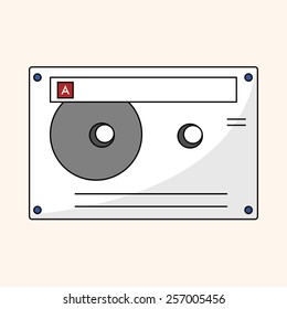 Audiotape theme elements vector,eps