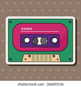 Audiotape theme elements vector,eps