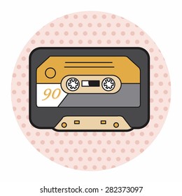 Audiotape theme elements vector,eps