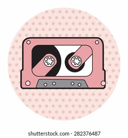 Audiotape theme elements vector,eps