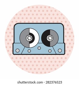 Audiotape theme elements vector,eps