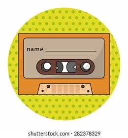 Audiotape theme elements vector,eps