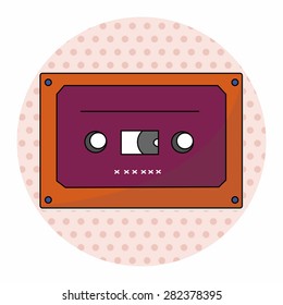 Audiotape theme elements vector,eps