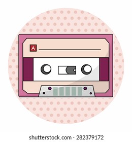 Audiotape theme elements vector,eps