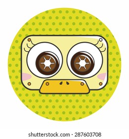 Audiotape theme elements vector,eps