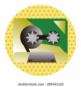 Audiotape theme elements vector,eps
