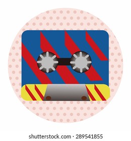 Audiotape theme elements vector,eps