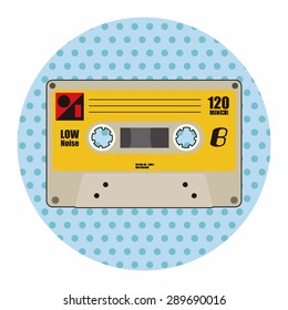 Audiotape theme elements vector,eps