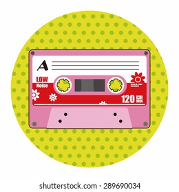 Audiotape theme elements vector,eps
