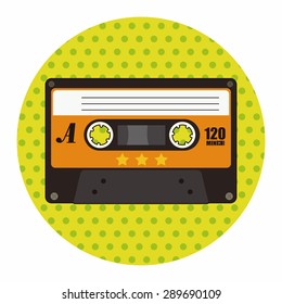 Audiotape theme elements vector,eps