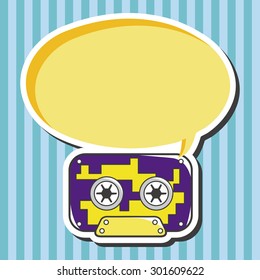 Audiotape theme elements vector,eps