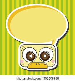 Audiotape theme elements vector,eps