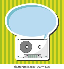 Audiotape theme elements vector,eps
