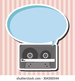 Audiotape theme elements vector,eps