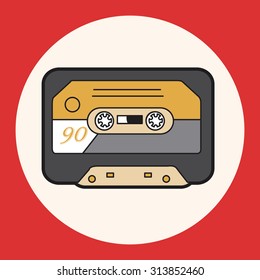 Audiotape theme elements vector,eps