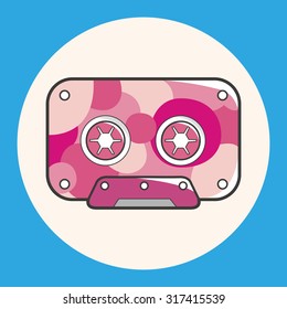 Audiotape theme elements vector,eps
