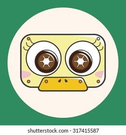 Audiotape theme elements vector,eps