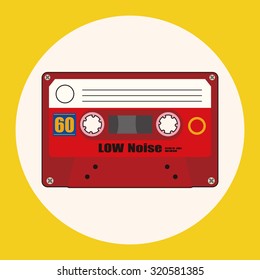 Audiotape theme elements vector,eps