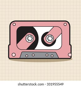 Audiotape theme elements vector,eps