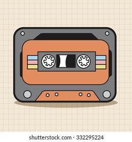 Audiotape theme elements vector,eps