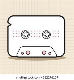Audiotape theme elements vector,eps