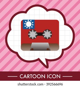 Audiotape theme elements vector,eps