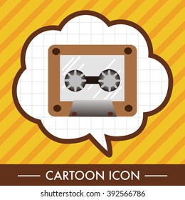 Audiotape theme elements vector,eps