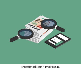 audit accounting report or financial statement of the company vector 