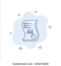 Audit, Analytics, Business, Data, Marketing, Paper, Report Blue Icon on Abstract Cloud Background