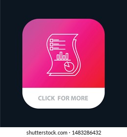 Audit, Analytics, Business, Data, Marketing, Paper, Report Mobile App Button. Android and IOS Line Version