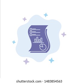 Audit, Analytics, Business, Data, Marketing, Paper, Report Blue Icon on Abstract Cloud Background