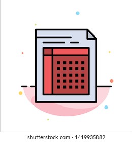 Audit, Bill, Document, File, Form, Invoice, Paper, Sheet Abstract Flat Color Icon Template