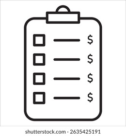 Audit bussines stock icon outline vector