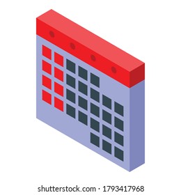 Audit calendar icon. Isometric of audit calendar vector icon for web design isolated on white background